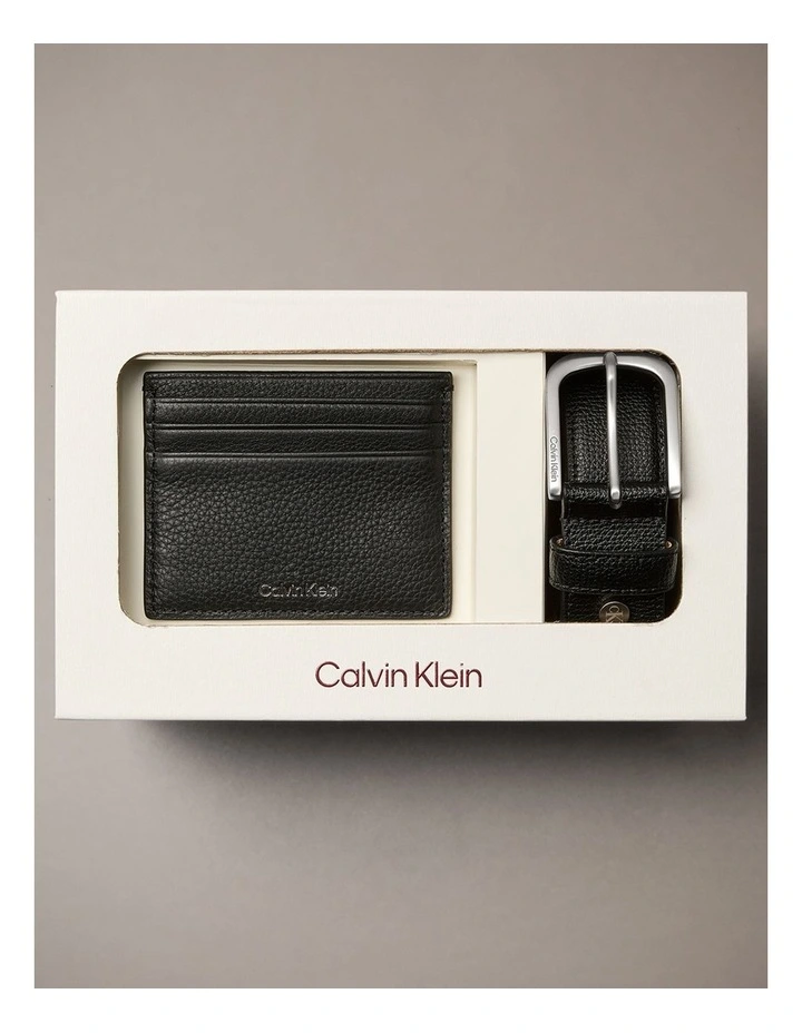 Leather Cardholder and Belt Gift Set image 1