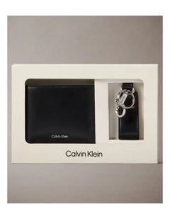 Leather Wallet and Key Fob Gift Set