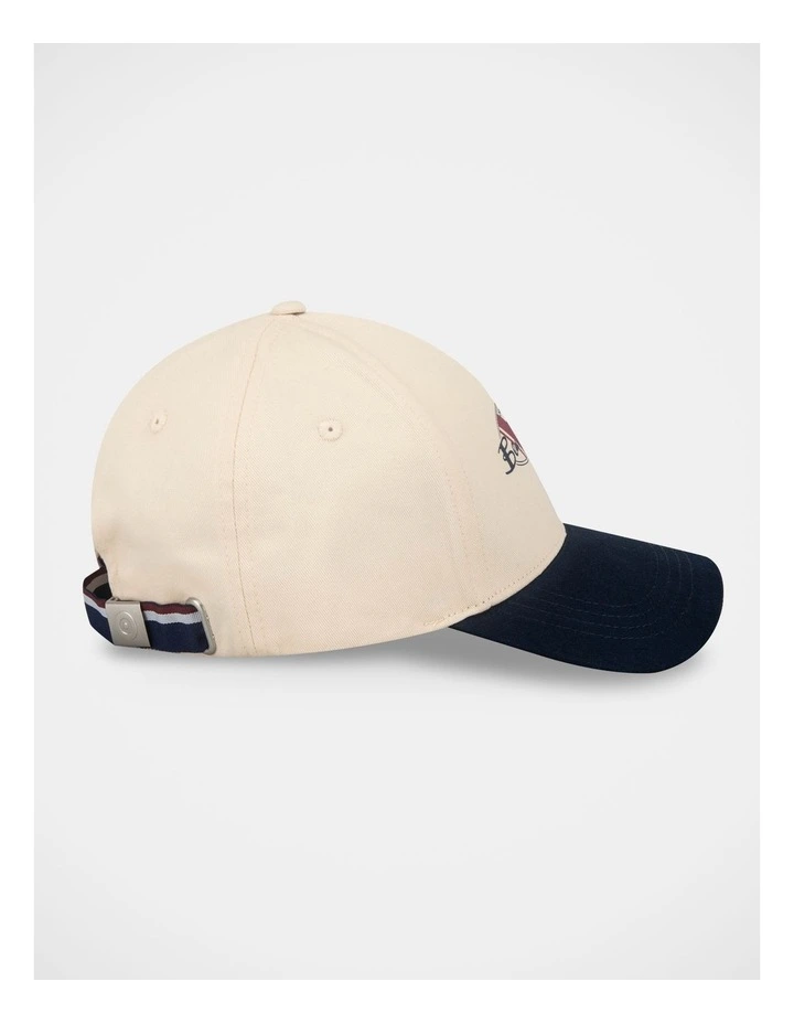 Contrast Peak Hat in Natural and Navy image 2
