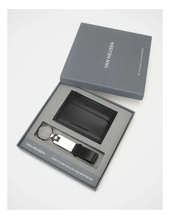 Credit Card Wallet and Keyfob Set in Black