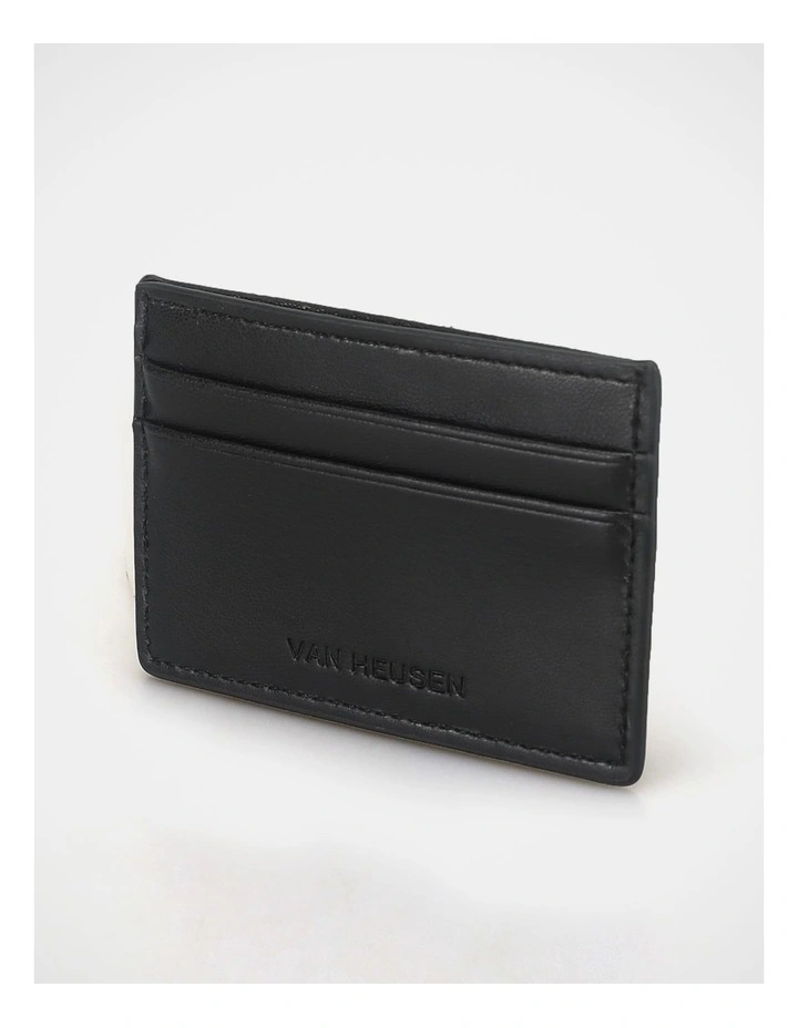 Credit Card Wallet and Keyfob Set in Black image 2