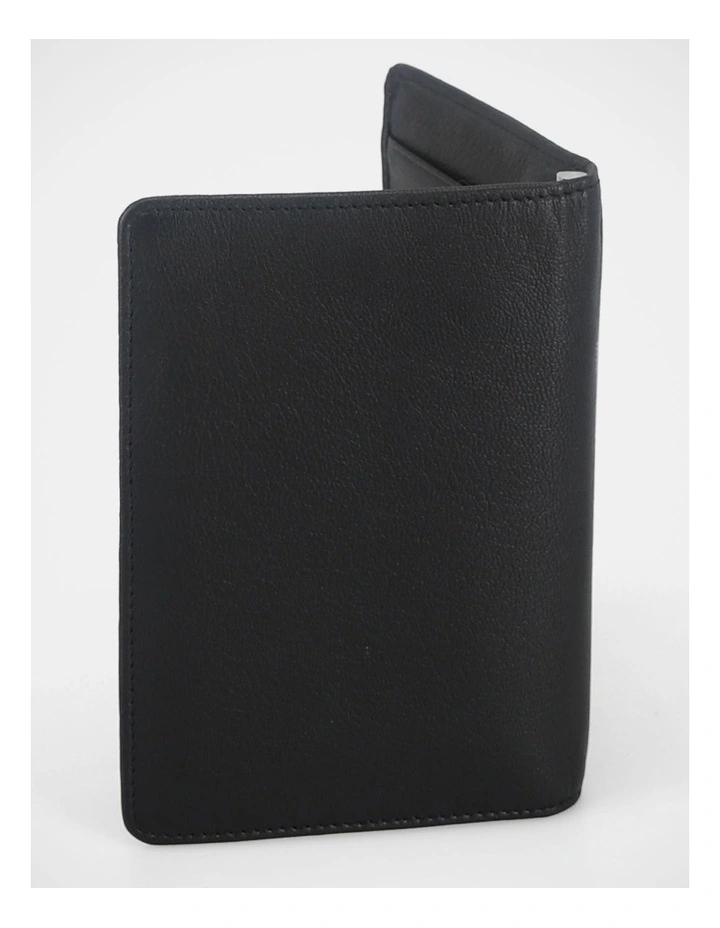 RFID Passport Wallet and Slim Pen in Black image 3