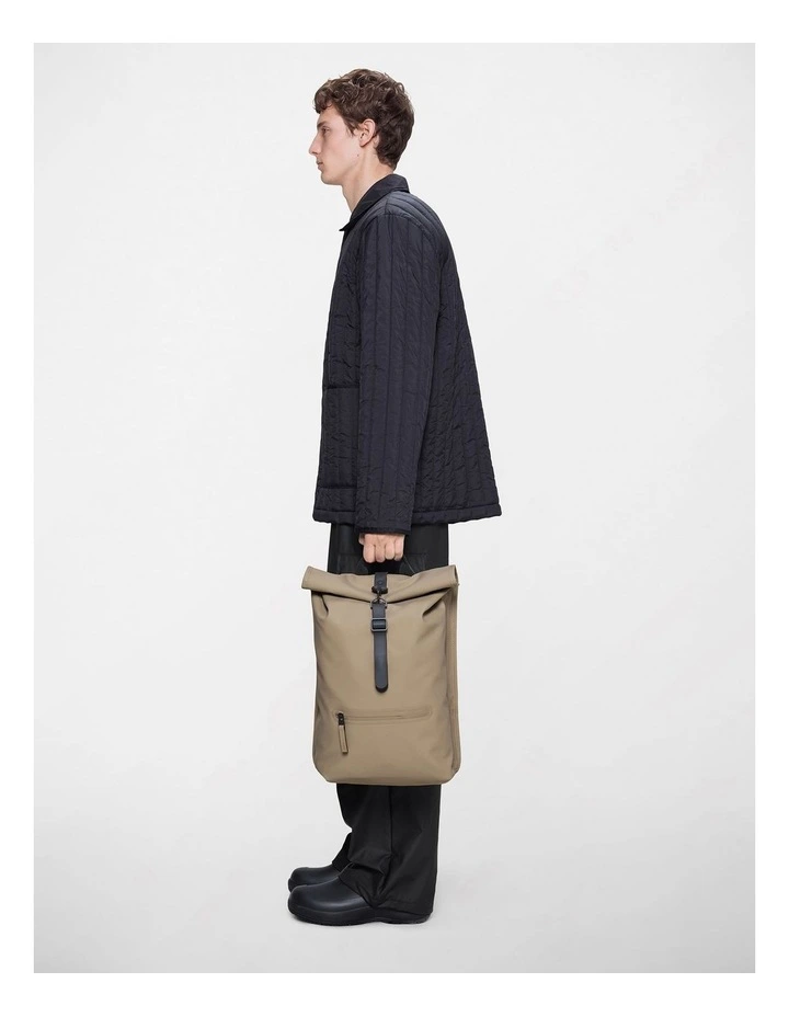 Rolltop Rucksack in Beige image 2