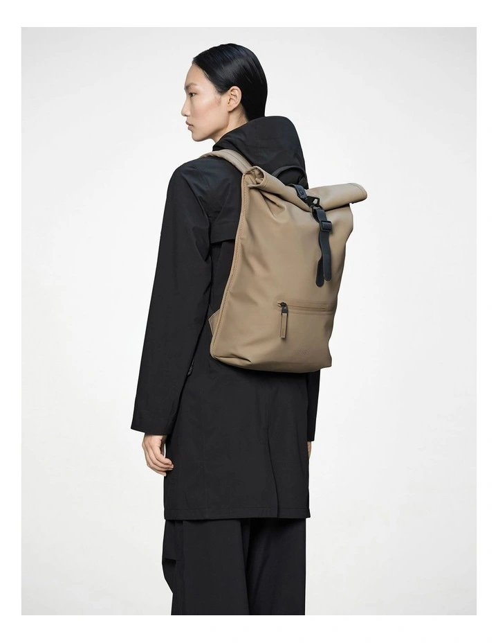 Rolltop Rucksack in Beige image 3