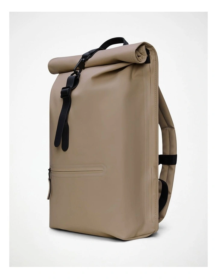 Rolltop Rucksack in Beige image 4