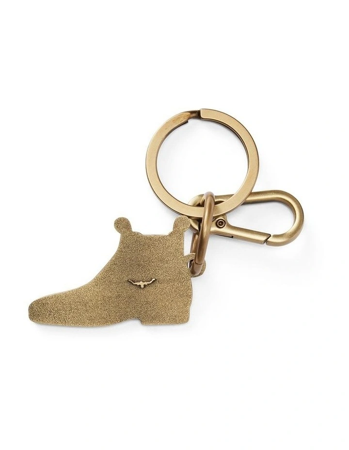 Boot Enamel Keyring in Chestnut image 2