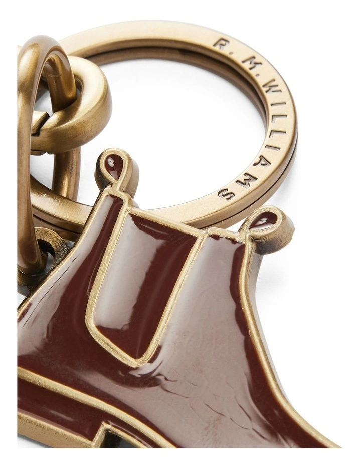 Boot Enamel Keyring in Chestnut image 3