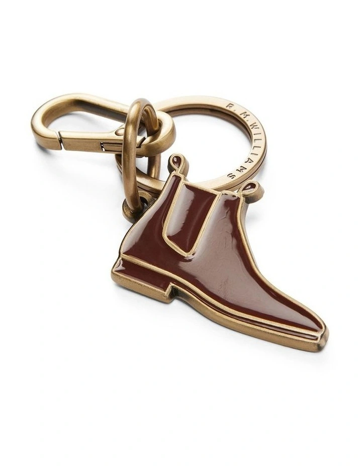 Boot Enamel Keyring in Chestnut image 4