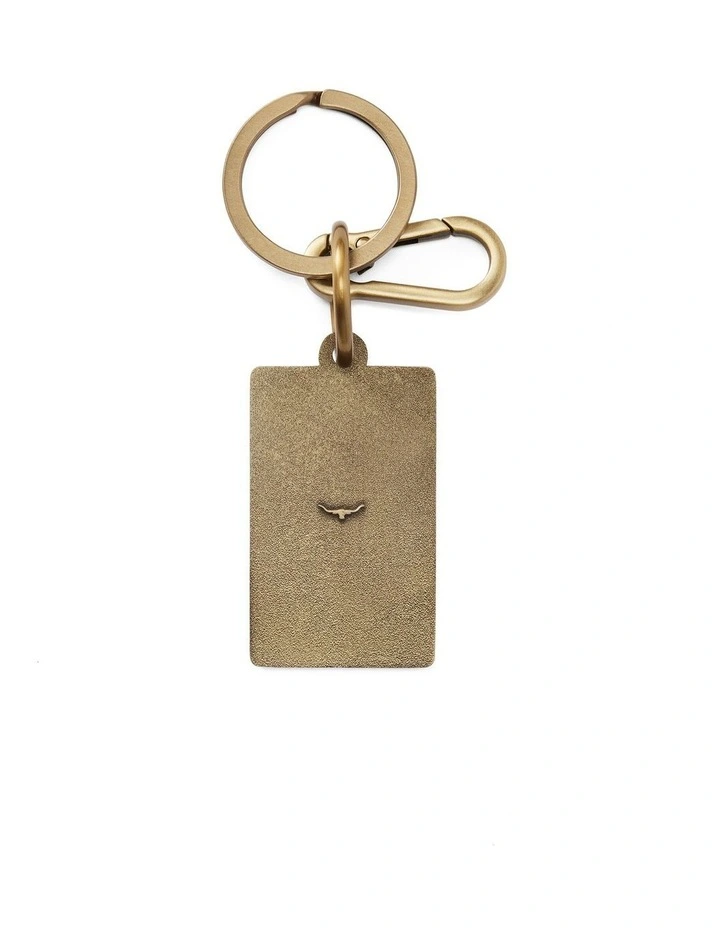 Heritage Enamel Keyring in Brown image 2