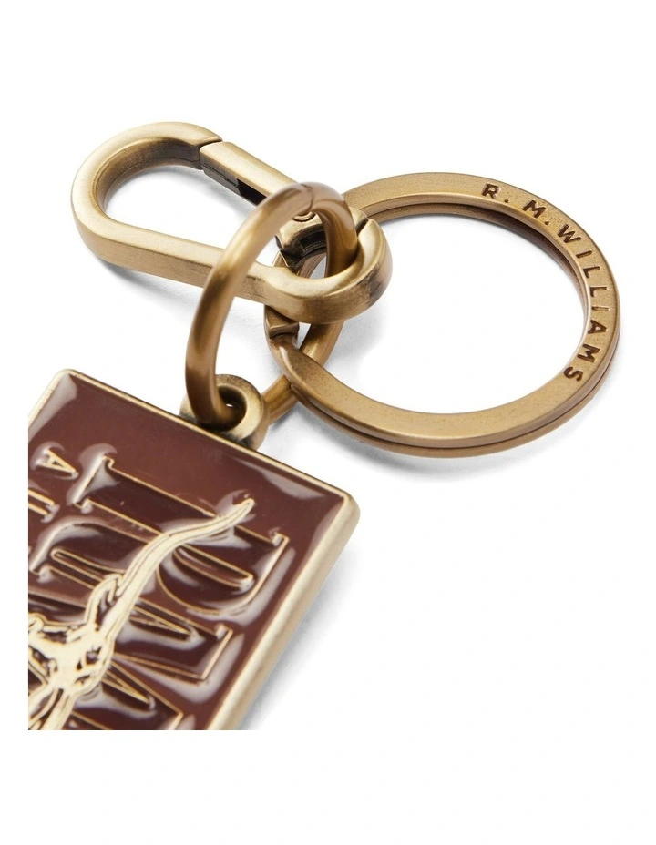 Heritage Enamel Keyring in Brown image 3