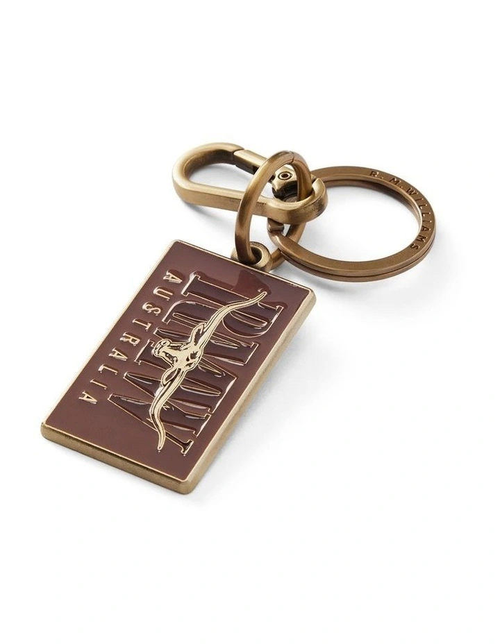 Heritage Enamel Keyring in Brown image 4