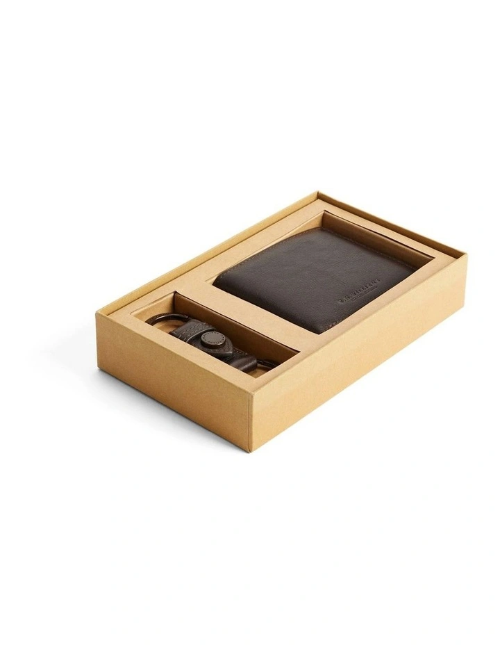 Wallet and Keyring Gift Set Chestnut image 1