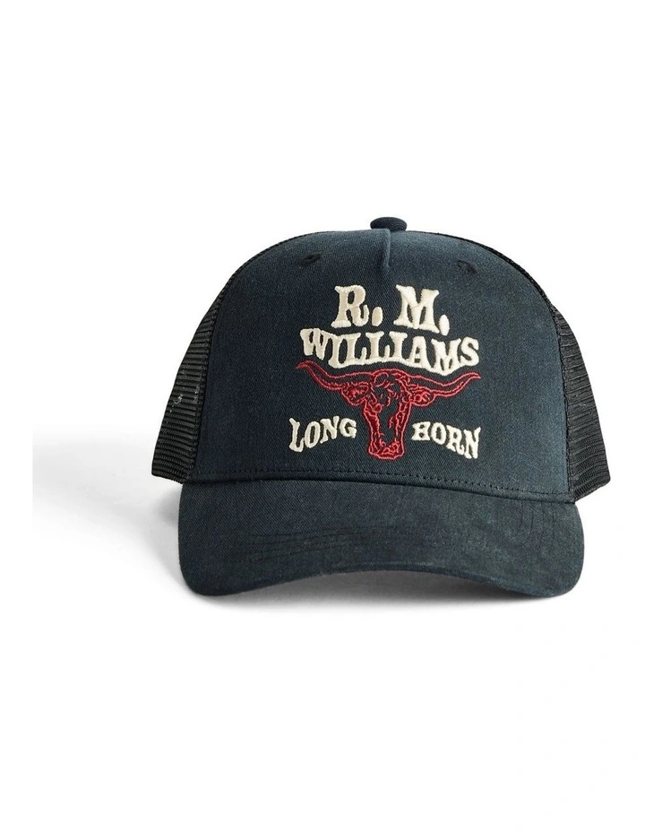 RMW Longhorn Trucker Cap Black Wash image 1