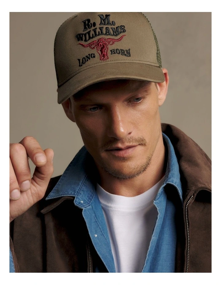 RMW Longhorn Trucker Cap Dark Olive image 2