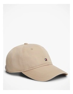 Hilfiger Flag Embroidery Baseball Cap in Beige