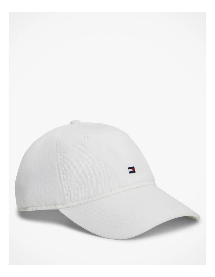 Hilfiger Flag Embroidery Baseball Cap in White image 1