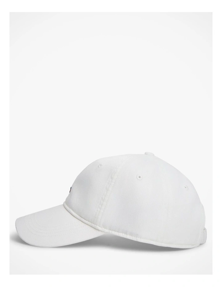 Hilfiger Flag Embroidery Baseball Cap in White image 4
