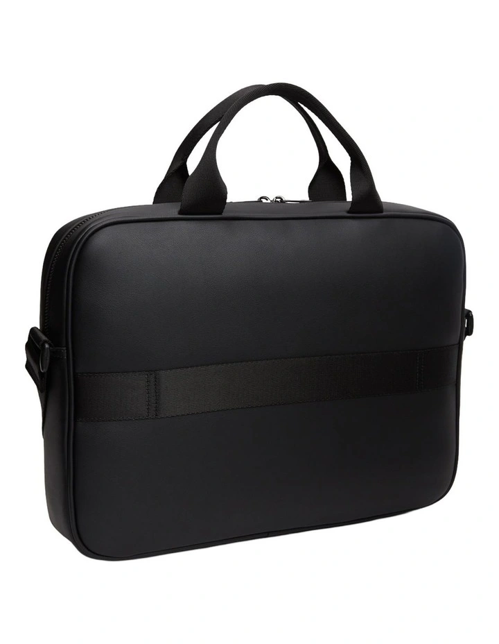 Signature Tape Crossbody Laptop Bag in Black image 4