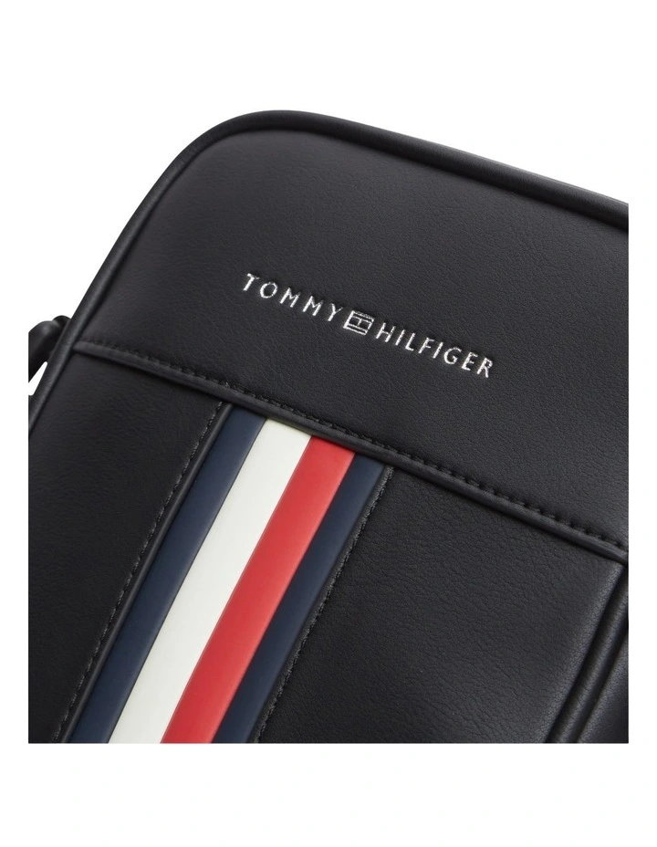 Signature Tape Crossbody Reporter Bag in Black image 2