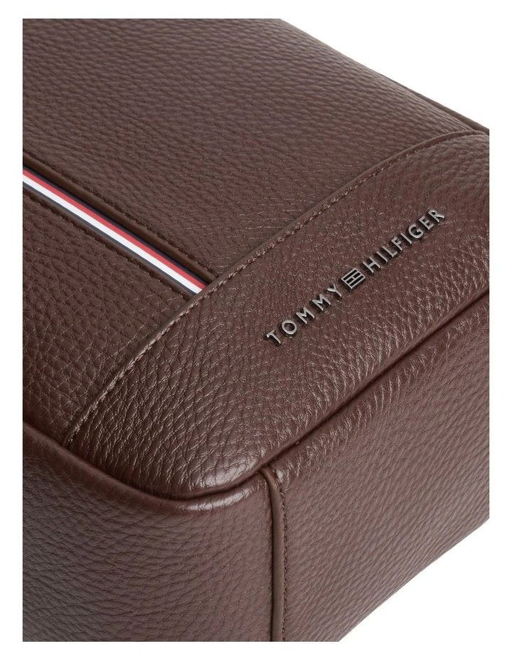 Logo Stripe Reporter Bag in Brown image 2