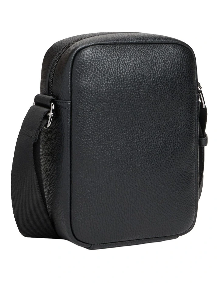 Logo Stripe Reporter Bag in Black image 4