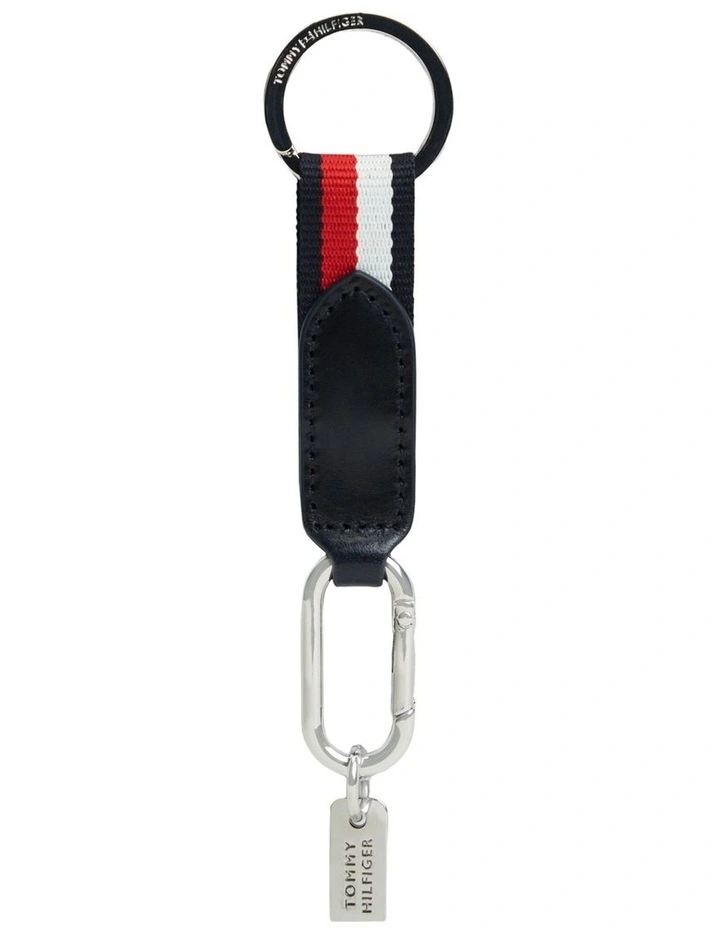 Leather Credit Card Wallet And Key Fob Gift Set in Navy image 4