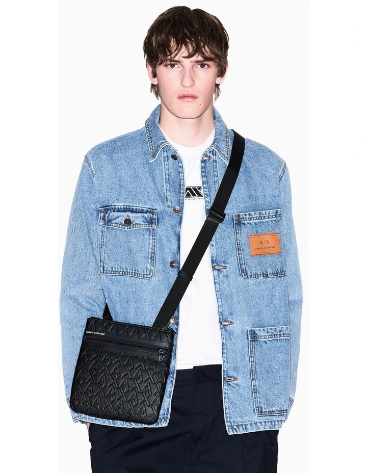 LIAM FLAT CROSSBODY BLACK image 3