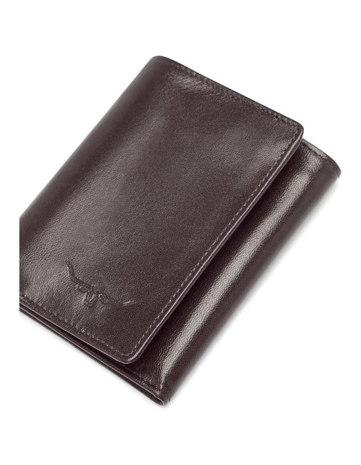 Small Tri-fold Wallet in Chestnut image 5