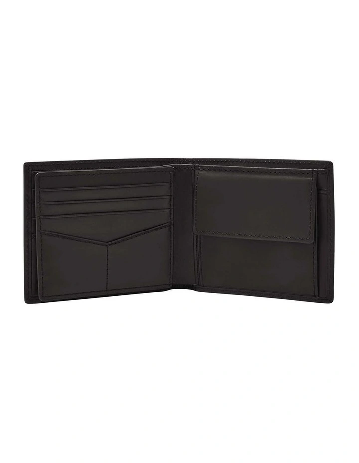 Derrick Wallet With Coin Pocket in Black image 3