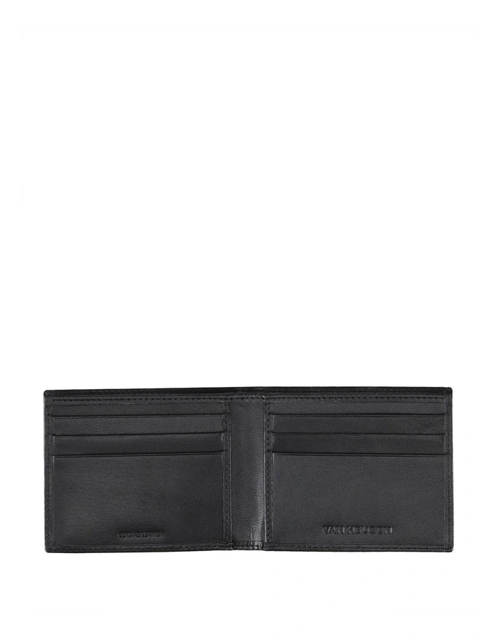 Embossed Bi-Fold Wallet in Black image 2