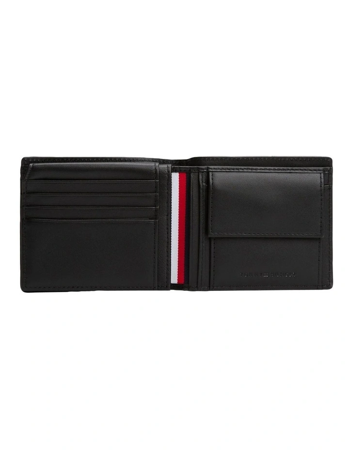 Central Leather Bifold Wallet in Black image 2