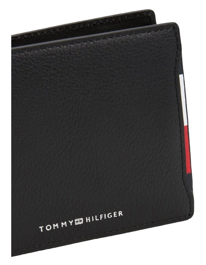 Central Leather Bifold Wallet in Black image 4