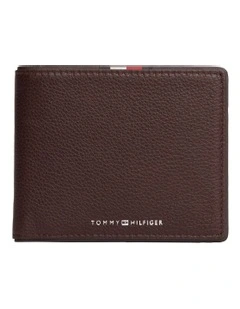 Corporate Leather Card And Coin Wallet in Brown