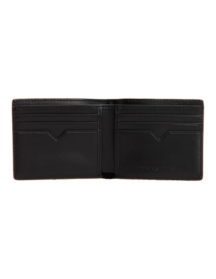 Edge Leather Mini Wallet in Black image 2
