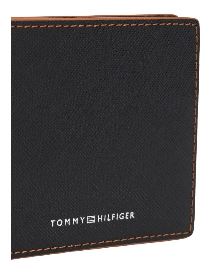 Edge Leather Mini Wallet in Black image 4