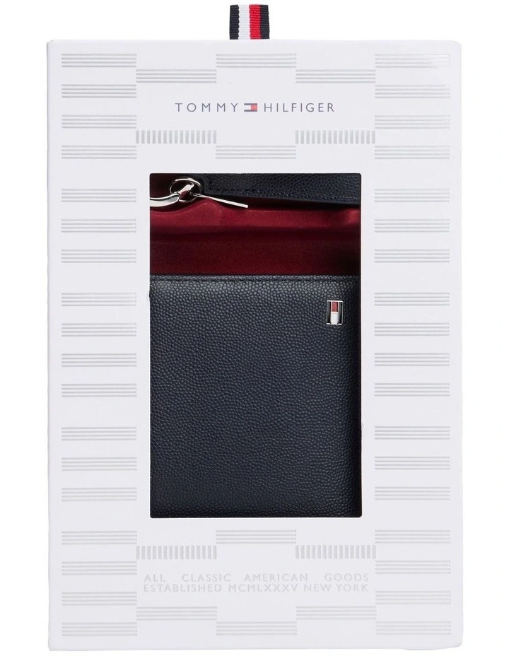 Leather Card Holder And Key Fob Set in Blue image 4