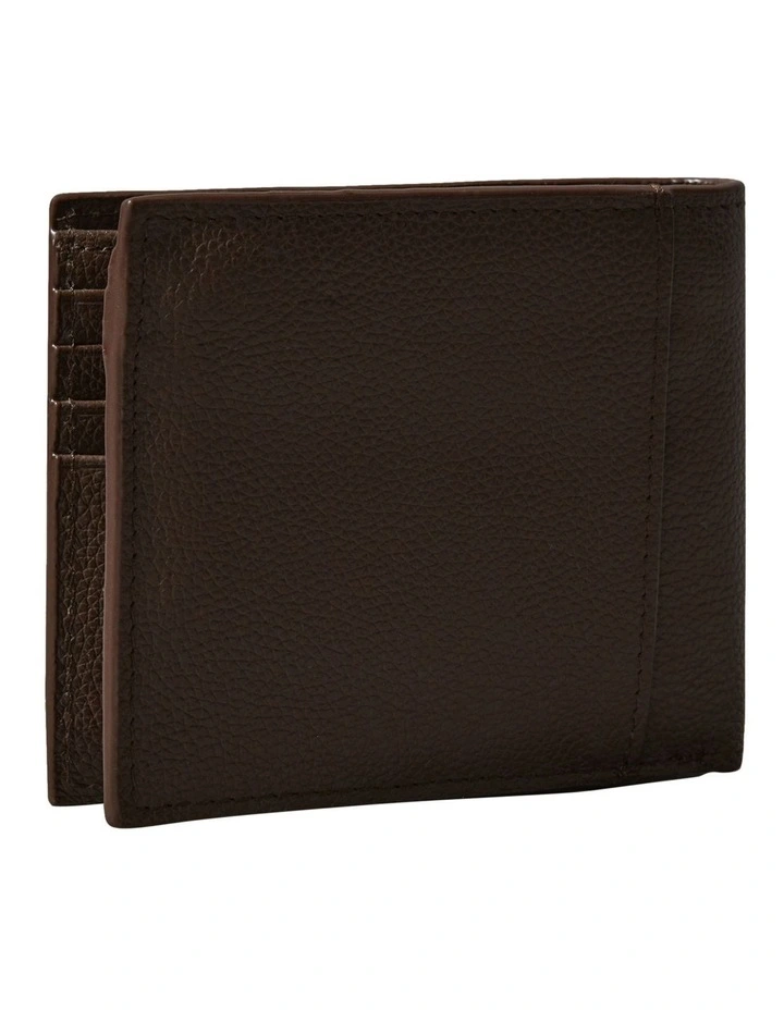 Micropebble Billfold with Coin in Brown image 2