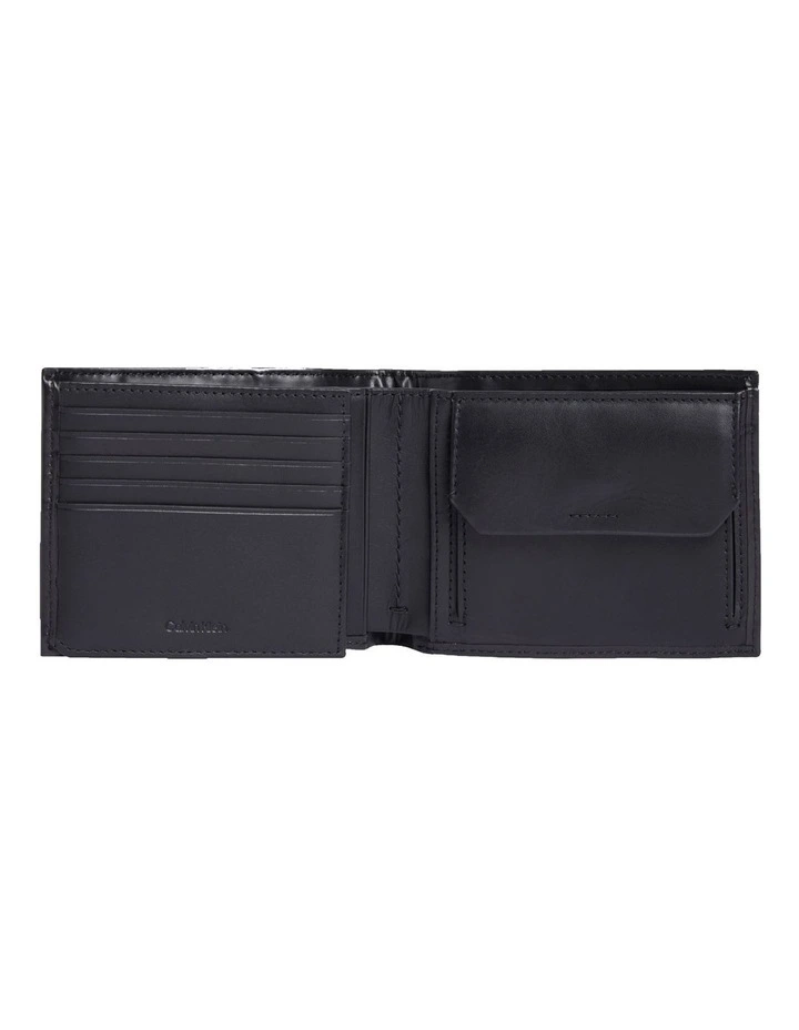 Smooth Trifold with Coin Wallet in Black image 2