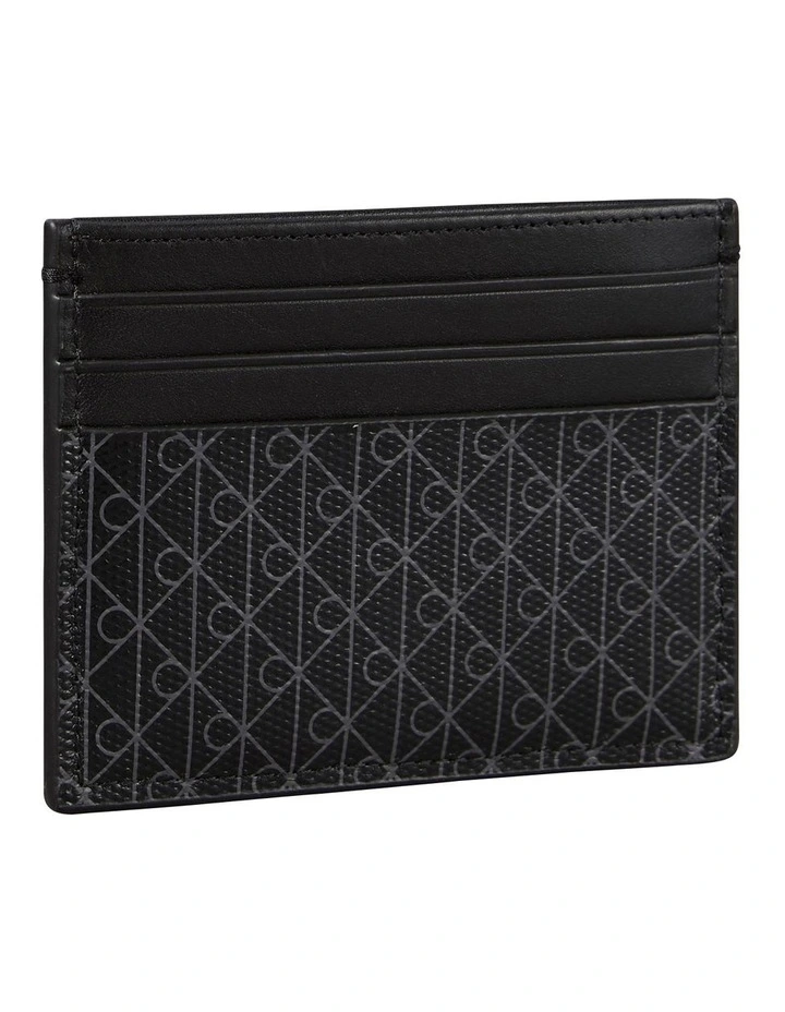 Allover Monogram Logo Card Case in Black image 2