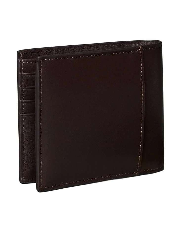 Raised Ew Bill Fold Wallet Dark Brown image 2