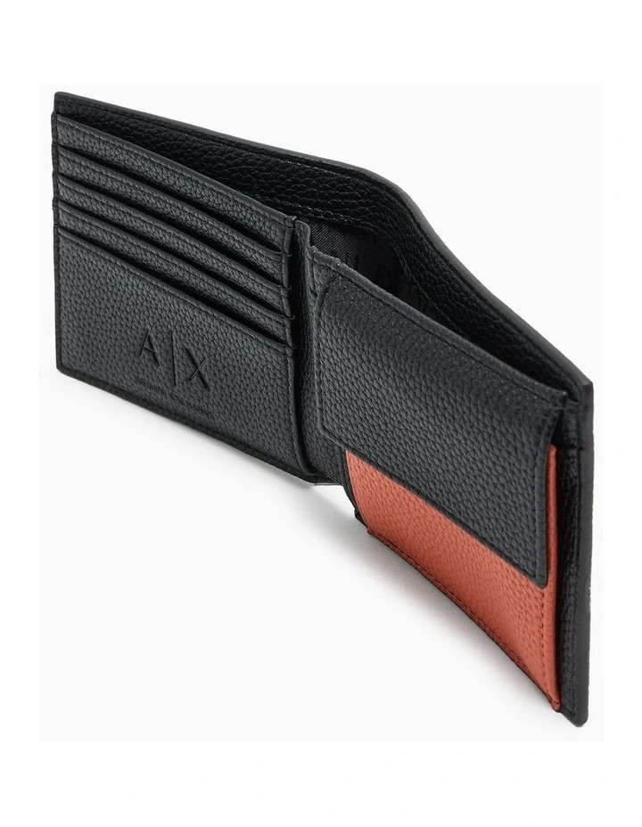 Madrid Bifold Coin Pocket Wallet in Black image 3