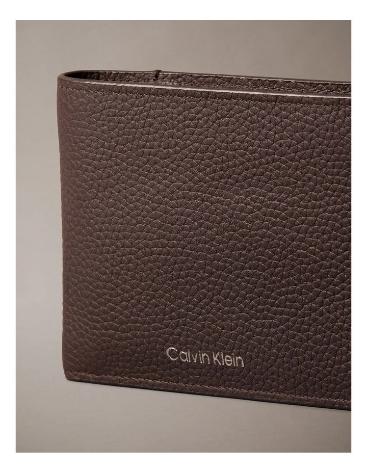 Foil Embossed Logo Bifold Wallet with Coin Pouch in Chocolate Martini image 4