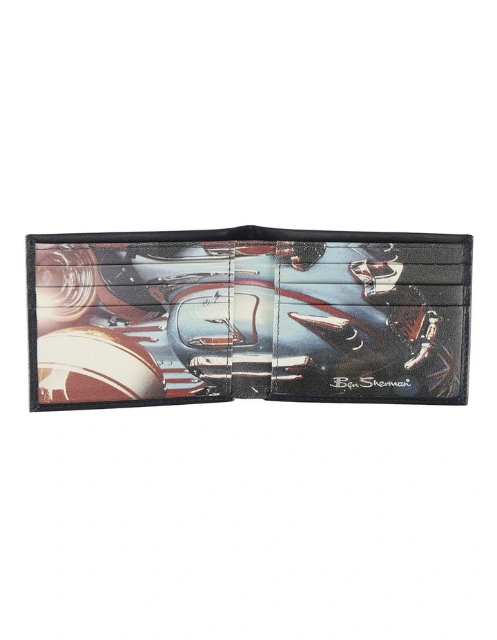Bifold Wallet with Inner Print in Navy image 2