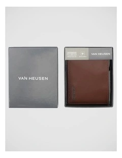 RFID Bifold Wallet in Cognac