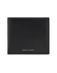 PLAIN LEATHER BIFOLD WITH COIN POCKET BLACK