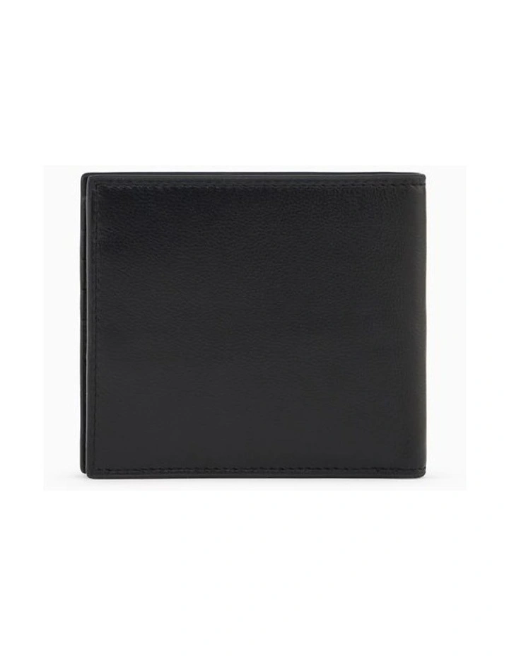 PLAIN LEATHER BIFOLD WITH COIN POCKET BLACK image 2
