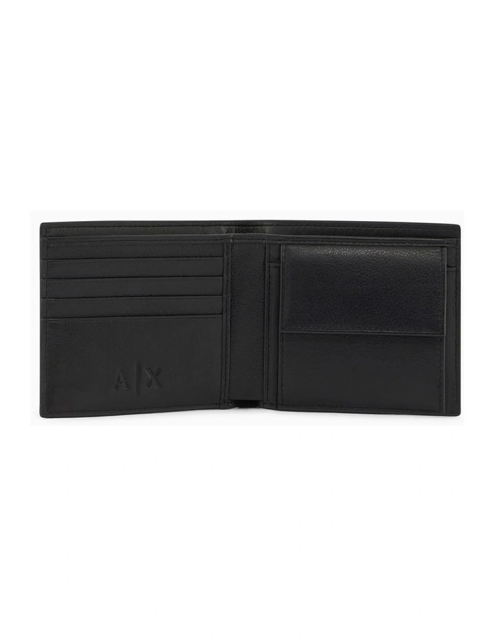 PLAIN LEATHER BIFOLD WITH COIN POCKET BLACK image 4