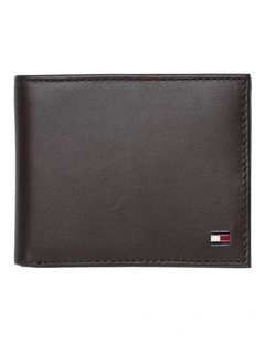 Eton Small Embossed Bifold Wallet in Brown