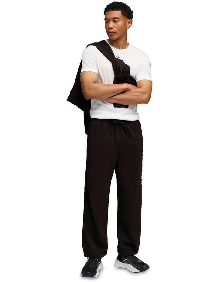 M Graphic French Terry Jogger in Black image 3