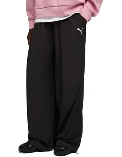 Wardrobe Ess Oversized Parachute Pants Wv Op in Black